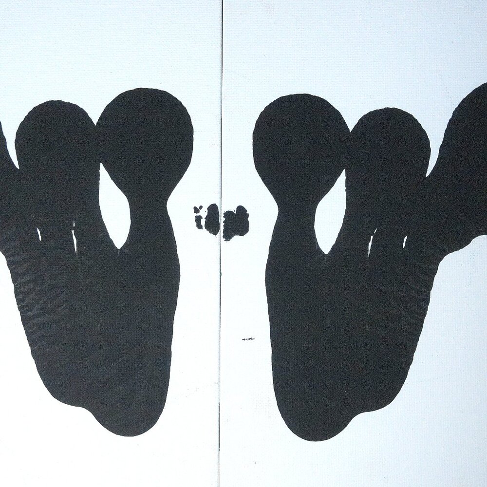 "Eight Talking Heads"  Ink Blot Original by Artist Rachael Potter